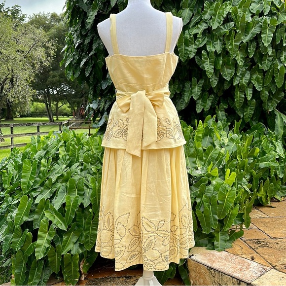 Lafayette 148 Linen Stitched Skirt and Top Set - Picture 2 of 9